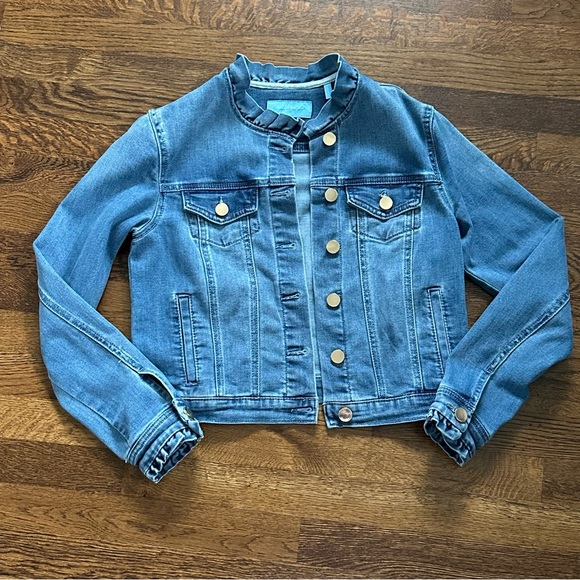Draper James Jackets & Blazers - Draper James Women's Ruffle Denim Jean Jacket - Size Small
